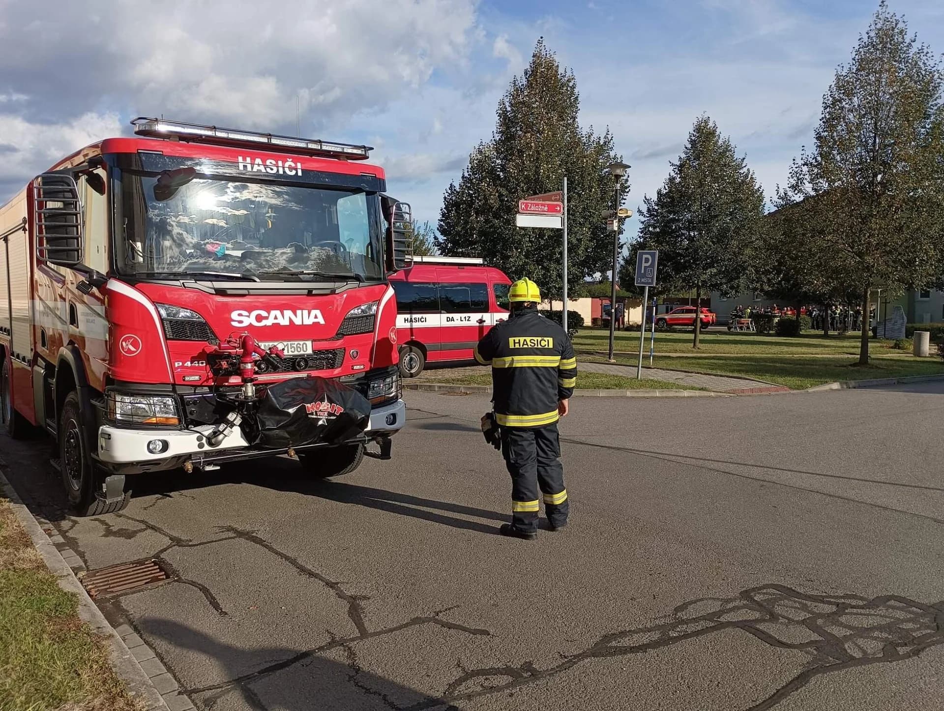 TP - odstranění nebezpečných stavů, evakuace obce Troubky 15.9.2024